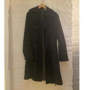 Corduroy Cotton Coat, Belted, fit and flared